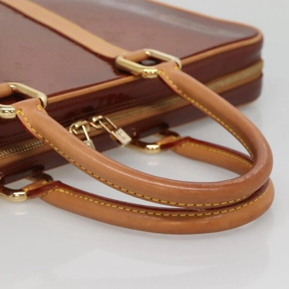 LOUIS VUITTON Monogram Vernis Van Damme Hand Bag Bronze M91125 LV Auth 134518 - Picture 8 of 16